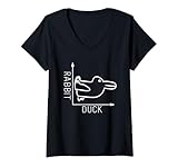 Womens Duck vs Rabbit argument V-Neck T-Shirt
