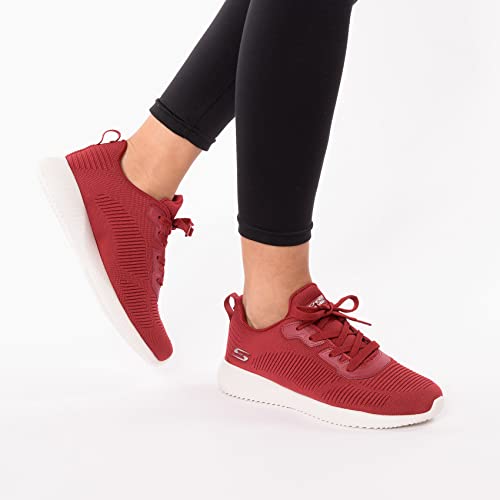 Image of Skechers Women's Bobs Squad - Tough Talk Sneakers | Slip-ins, Heel Pillow holds your foot secure, Air-Cooled Memory Foam Insole, Machine washable, Flexible traction outsole