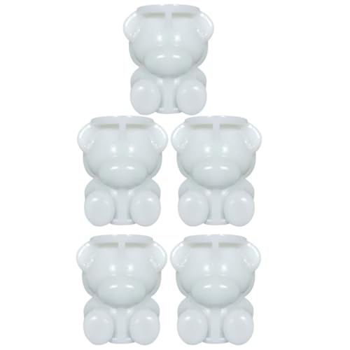 Moldes de silicona para hielo con forma de oso, 5 piezas miniatura 1