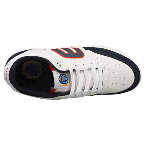 Etnies Tênis de Skate Masculino The Aurelien Michelin Cano Baixo, Branco/azul marinho/vermelho, 9.5