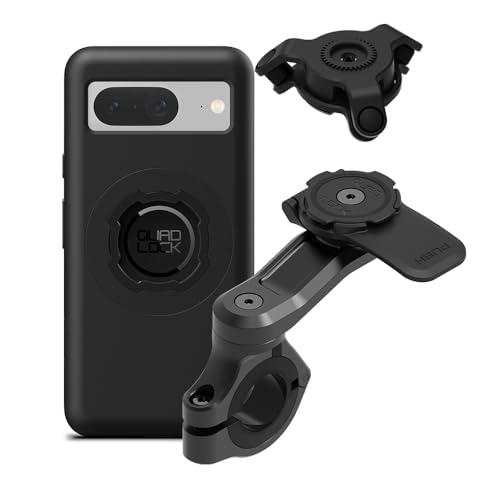 Image of Quad Lock Motorcycle Handlebar Mount PRO Kit with Vibration Dampener and MAG Phone Case for Google Pixel 8