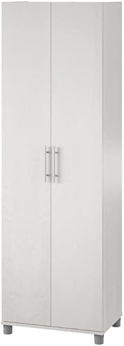 SystemBuild Camberly 24" Utility Storage Cabinet, Ivory Oak