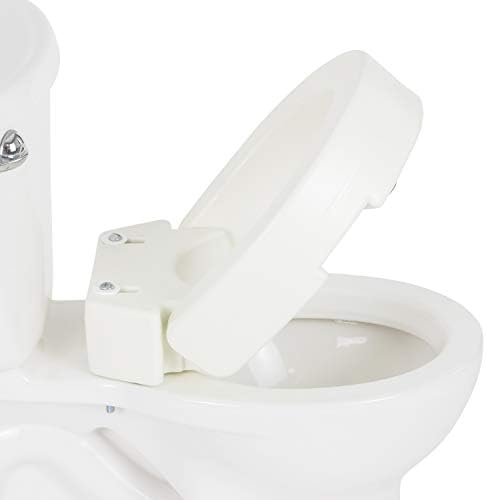 Vive Toilet Seat Riser - Raised Elevated Handle (Easy Clean) for Seniors, Elderly, Handicapped - Medical Handicap Bathroom Safety Recovery Height Chair Cushion Bowl Cover, Tall High Portable Extender