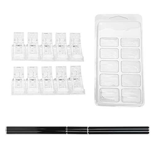 Sluffs Nail Art Tips Pinching Fixing Clamp DIY Nail Extension Gel Brush Manicure Tool Kit Nail Art Tips Clip Set Brush Kit