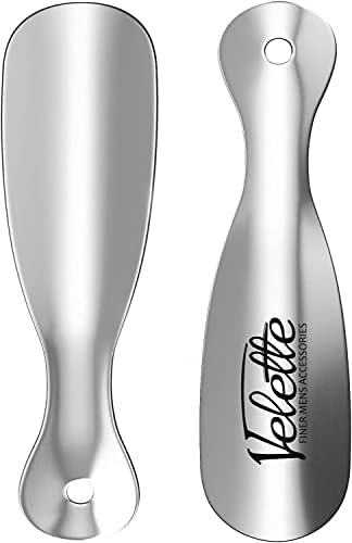 Metal Shoe Horn, 2 Pack- 7.5" Long- Perfect Shoe Horns for Men, Women, Kids - Travel Shoe Horn