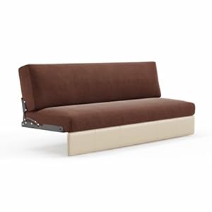 Hudson Comfort RV Couch Covers for Sofa Bed – 2-Piece Backrest and Seat Covers Ideal for Jackknife – Camper Slip Covers for RV Furniture – Super Stretchable Fabric with 1cm Elastic (Chocolate)