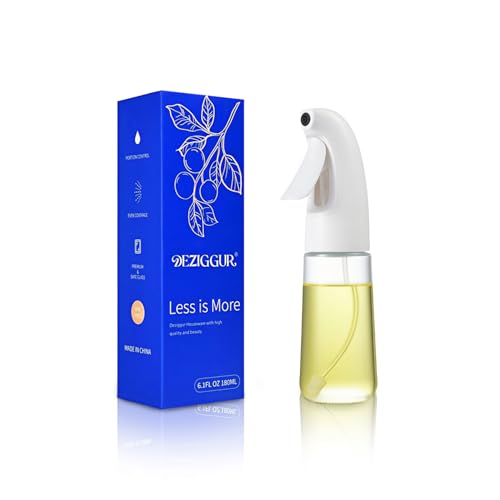 Deziggur Oil Sprayer for Cooking, Olive Oil Sprayer Mister, Olive Oil Spray Bottle for Cooking, Salads, BBQs and More (White)