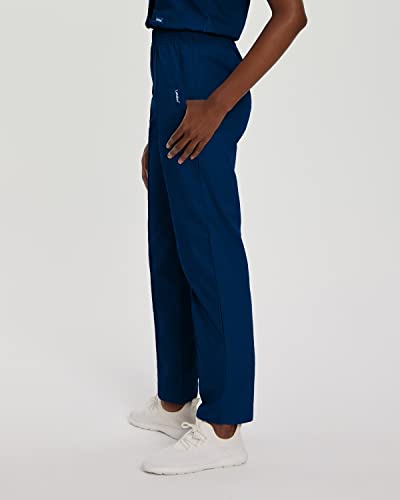 Landau Women's Standard Essentials Relaxed Fit 2-Pocket Elastic Scrub Pants 8320, Navy, Large #TOP1