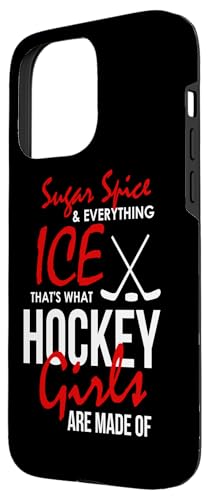 Coque pour iPhone 15 Pro Max Hockey Girls Sugar Spice Everything Ice Hockey pour fille – vue 2