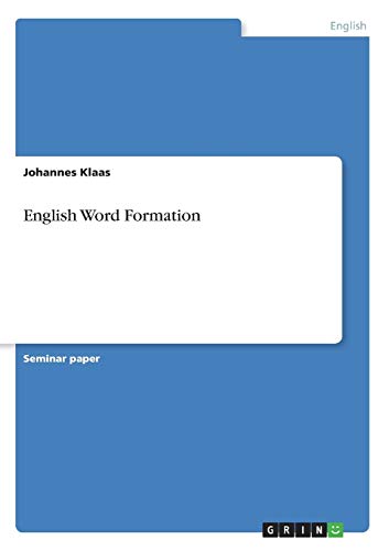 Preisvergleich Produktbild English Word Formation