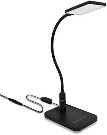 ENUOTEK LED Desk Lamp Flexible Black Metal LED Bedside Table Reading Light 5W 450Lm 3X Touch Dimmable Brightness Levels with Adjustable Gooseneck for Bedroom Nightstand Table Study Light