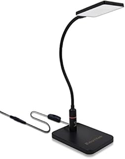 ENUOTEK LED Desk Lamp Flexible Black Metal LED Bedside Table Reading Light 5W 450Lm 3X Touch Dimmable Brightness Levels with Adjustable Gooseneck for Bedroom Nightstand Table Study Light