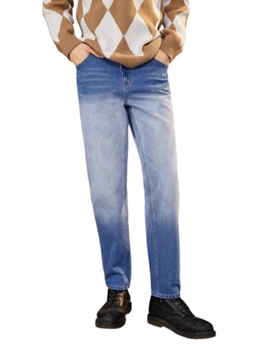 Image of KOTTY Men's Solid Blue Yonder Button Regular Fit Jeans