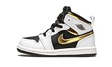 Jordan Nike Toddler 1 Mid Td White/Gold, White/Multi/Color/Black, 5C
