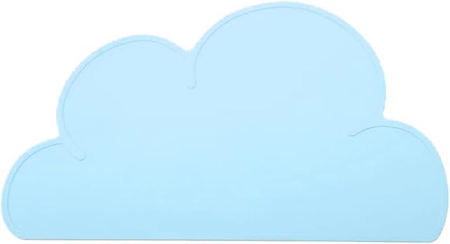 VDL Silicone Cloud Baby Placemats, Non-Slip Table Mat for Kids Toddlers Babies (Blue)