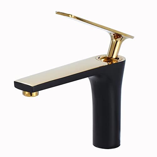Grifo de baño monomando negro para lavabo de un agujero en reformas de aseos modernos