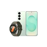Samsung Galaxy S25 AI Smartphone, 12GB Memory, 128GB Storage, Mint and Galaxy Watch7 Green, 40mm, Bluetooth (UK Version)