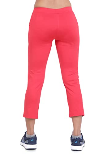 Image of Women Airforce Blue Regular Fit Streachable Capri for Gym, Yoga, Runing, Jogging Activewear Two Sided Pockets Capri (Size XL, 30-32)