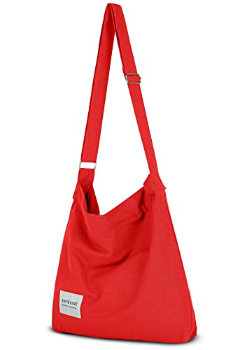 Image of Hobo Crossbody Bag for Women - Large Cotton Tote Shoulder Purse | Adjustable Strap