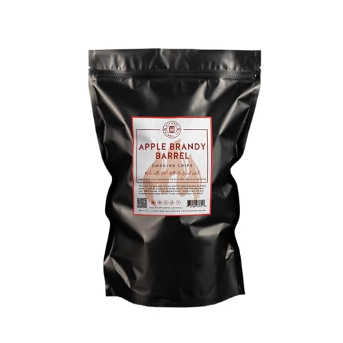 Midwest Barrel Company Authentic Barrel BBQ Smoking Wood (Apple Brandy) – Genuine Apple Brandy Wood Chips for BBQ, Grilling, and Smoking