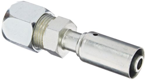 Image of EATON Weatherhead Coll-O-Crimp 75708E-760 Flareless Tube Rigid Fitting, Carbon Steel, 13 /32 inch Hose ID, 5 /8 inch Tube Size