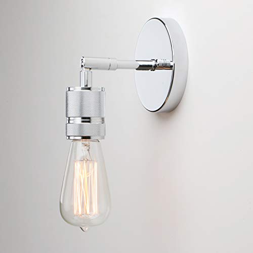 Yosoan Lighting Vintage Up/Down Wall Light Industrial Antique Wall Lamp Fitting Fixtures,Wall Sconce Edison Lamp for Kitchen, Hall, Dining Room, Bedroom,Bar, Restaurants, Coffee Shop (Chrome)