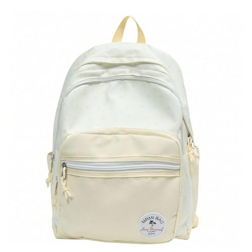 Elegabrillia Mochila Escolar, Bolso Multiusos para Portátil para Actividades Al Aire Libre, para Adolescentes, Amarillo, universal