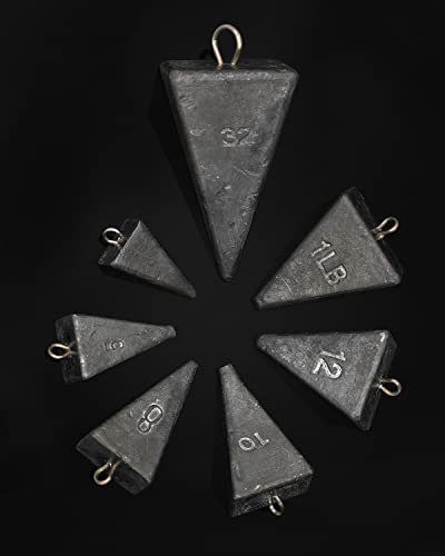 Bluewing 1Lb Box Pyramid Fishing Sinker Weights Lead Weight Saltwalter Fishing Weights For Surf Fishing thumb #6