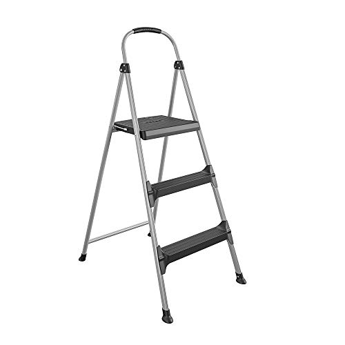 Cosco Signature Step Stool Three-Step Aluminum with Plastic Steps