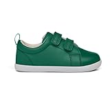 Ten Little Everyday Original Toddler Shoes - APMA-Approved Vegan Leather Kids Sneakers, 100% Cotton Lining, Wide Toe Box, Zero Drop Flexible Soles, Hook and Loop Toddler Sneakers - Emerald Green, Size 7