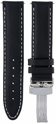 Ewatchparts 18MM 19MM 20MM 22MM 24MM LEATHER WATCH BAND STRAP SMOOTH WITH CLASP FOR CARTIER