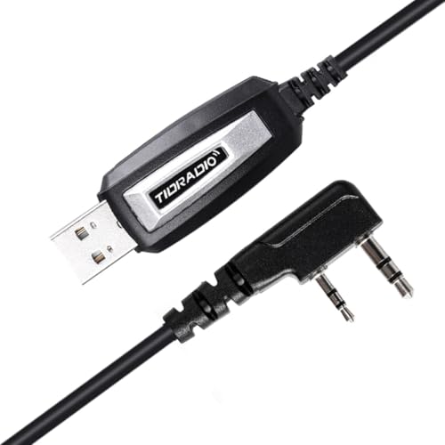 TIDRADIO USB Programmer Cable CH340 Chip Compatible with BAOFENG Radio AR-5RM, 5RM, UV-5R, BF-F8HP Pro, UV 5R Mini, GM-15 Pro, UV-5G Plus, K5Plus TD-H3 Plus, TD-H8, Ham GMRS FRS Radio Walkie Talkies