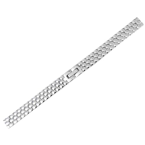 �X�e�����X�X�`�[�������v�o���h 6mm 8mm 10mm �V���o�[�u���X���b�g ���^���E�H�b�`�X�g���b�v ���j�o�[�T���E�H�b�`�A�N�Z�T���[(Silver A,10mm)
