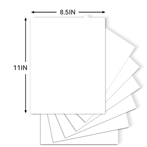25Sheets White Cardstock Paper, 8.5 X 11 Card Stock For Cricut, Thick Construction Paper For Card Making, Scrapbooking, Craft 90 Lb / 250 Gsm #TOP2