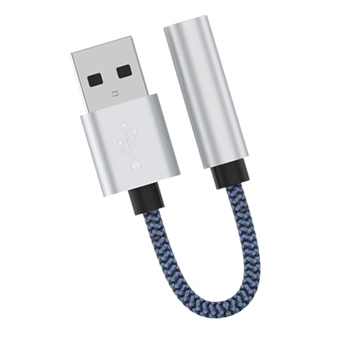 USB to 3.5mm Extension Cable Male to Female Portable Sound Card for Headphone Enhances Sound Output USB Sound Adapter