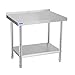 KUARBARR Stainless Steel Table for Prep & Work with Undershelf 24 x 30 Inches NSF Metal Commercial Kitchen Prep Table with Adjustable Under Shelf Worktable for Restaurant Home Outdoor