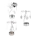 FRCOLOR Rotary Candle Holder 3Pcs Rotating Candlestick Snowflake Christmas Tree Carousel Romantic Candlestick Iron Art Desktop for Wedding Home Decor