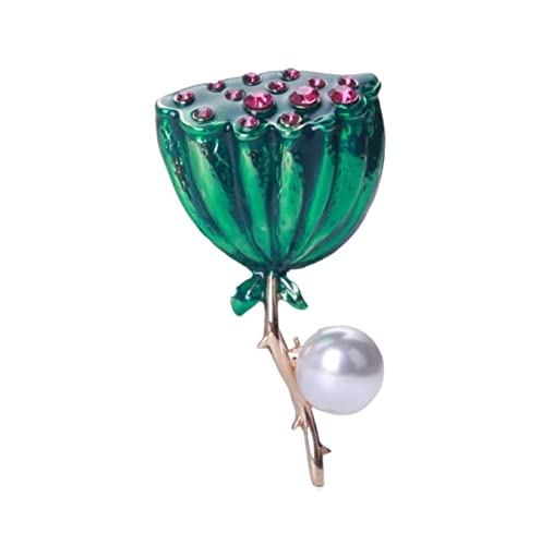 Broche lotus pod style chic sur un pull ou un châle d'hiver