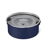 PurazQyn 犬 水飲み器 給水器 水こぼれ防止 フローティングボウル 1.5L むせ防止 ゆっくり水飲み 滑り止め付き 大型犬 中型犬 小型犬 小型猫対応 ペット 水入れ ステンレス製 みずのみ皿(宝ブルー)