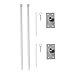 Vispronet Street Banner Wall Mount Bracket – 36in Wide Street Banner Holder, Sign Mounting Hardware, Includes Mounting Brackets, Aviation-Grade Fiberglass Poles, & Steel Bands, Banner not Included