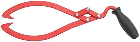 1928 Earth Worth | Log Tongs | Log Lifting Hook| Log Carrier | 16 Inch | Red