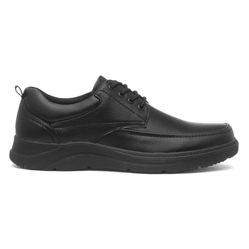 Hobos Mens Black Lace Up Wider Fit Shoe - Size 8 UK - Black