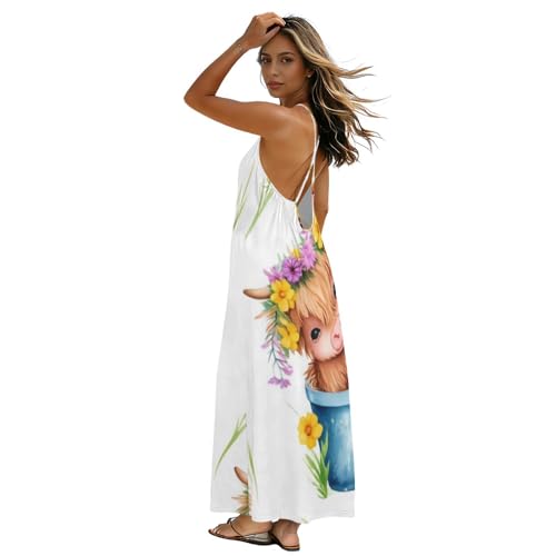 Robe longue à bretelles légère et dos nu pour rester fraîche lors des canicules