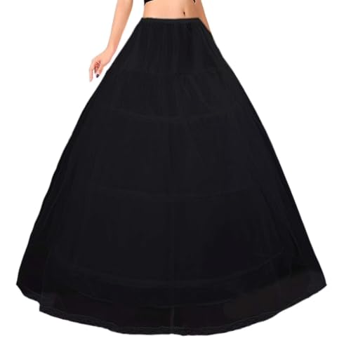 Genérico Anáguas 3 aros 1 camada Crinolina anáguas para mulher casamento vestidos saia mulher Underskirt Cancan anagua cancão casamento acessórios meninas 3 aros 1 camada anáguas curtas anáguas