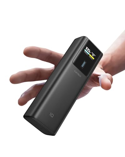 CUKTECH 10 Power Bank 100W Laptop Portable Charger, 10000mAh Battery Pack USB C with Smart TFT Display, PD3.0 Fast Charging for iPhone 16/15 Series, Samsung Galaxy S24/S23, iPad Air/Pro, MacBook, Dell