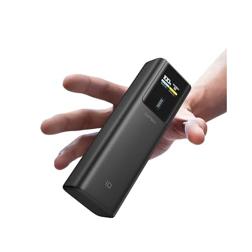 CUKTECH 100W Power Bank, 10000mAh Portable USB C Charger with Smart TFT Display, PD3.0 Fast Charging Compatible iPhone 16/15 Series, Samsung Galaxy S24/S23, iPad Air/Pro, MacBook, Dell etc.