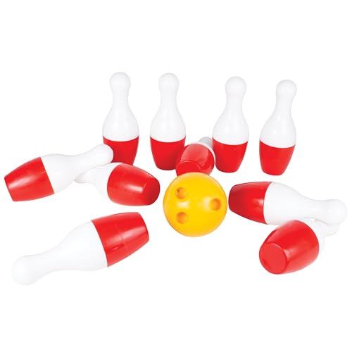 Nig Brinquedos Jogo de Boliche 10 Pinos + 2 Bolas Reforçado