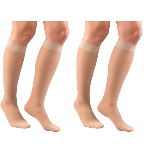 Image of Truform Compression 15-20 mmHg Sheer Knee High Stocking