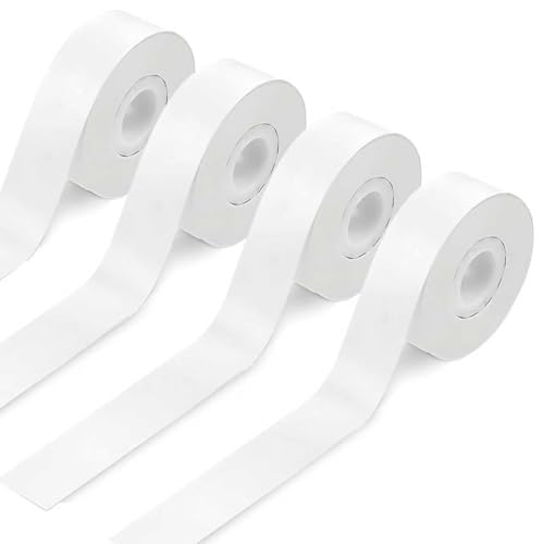 4 Rouleaux Ruban Autocollant pour Étiqueteuse E11/E16, Étiquettes Thermiques,15 mm x 4 m/Rouleau,Rubans Autocollants de Bureau et Maison,Durables et Faciles à Utiliser