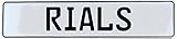 Funktion: Maschinell gepresst Vintage Parts 736558 Mancave Wandkunst (Rials White Stamped Aluminium Straßenschild)